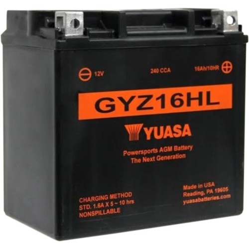 bateria para motocicleta yuasa mf 16 8ah wc gyz16hl