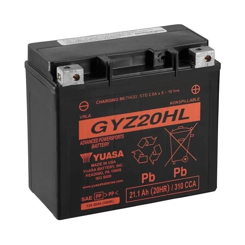 bateria para motocicleta yuasa mf 21 1ah wc gyz20hl