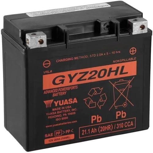 bateria para motocicleta yuasa mf 21 1ah wc gyz20hl