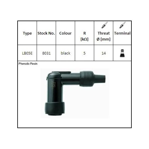 pipa bujia moto ngk 8031 lb05e