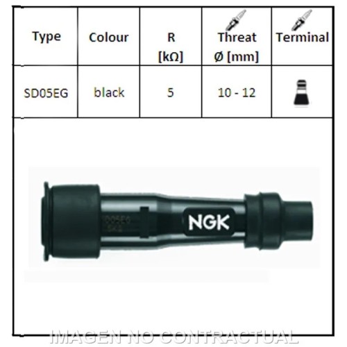 pipa bujia de moto ngk 5818 sd05eg