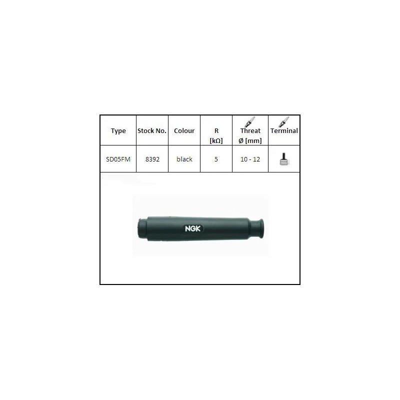 pipa bujia de moto ngk 8392 sd05fm