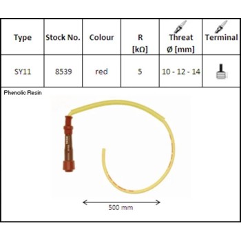 pipa bujia de moto ngk 8539 sy11