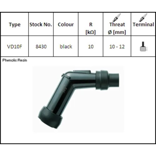 pipa bujia de moto ngk 8430 vd10f