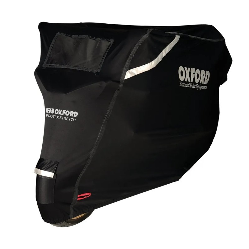 funda para moto oxford protex stretch outdoor premium negro talla s cv160
