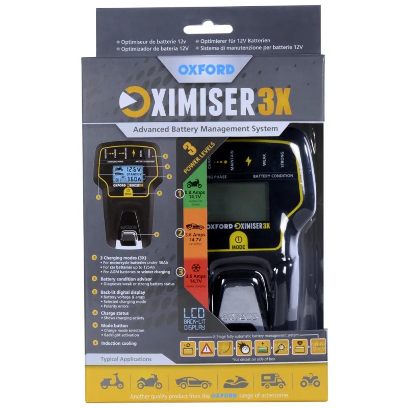 cargador bateria oxford oximiser 3x euro version el200eu
