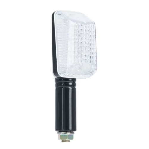 intermitentes moto rectangulares oxford mango largo negro lente transparente led