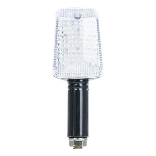 intermitentes moto rectangulares oxford mango largo negro lente transparente led
