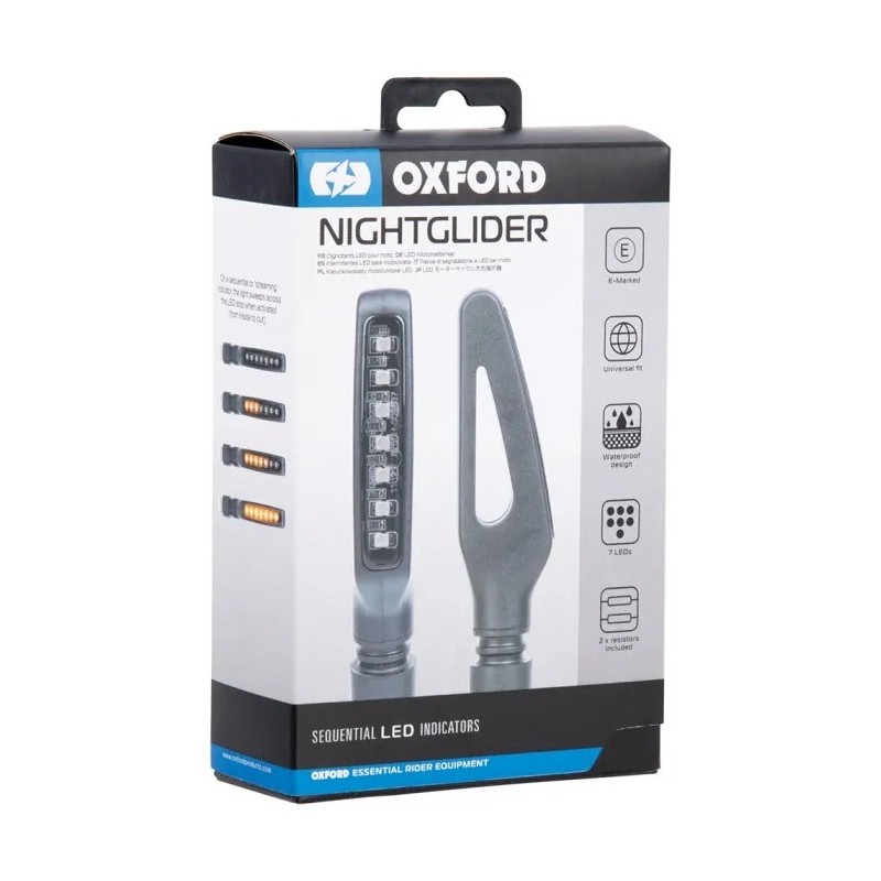 intemitentes led moto secuenciales incluyen resistencias oxford nightglider