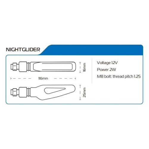 intemitentes led moto secuenciales incluyen resistencias oxford nightglider