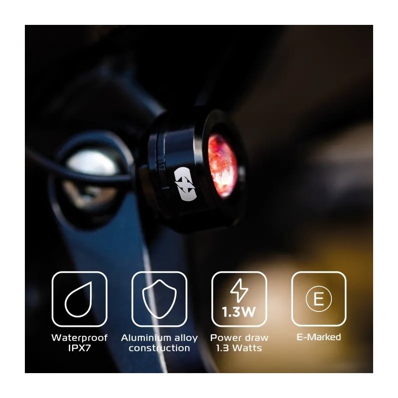 luz de posicion moto trasera oxford run light led auxiliar aluminio