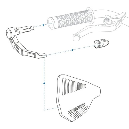 Cubremanos Oxford Premium – Protección con maneta aluminio CNC