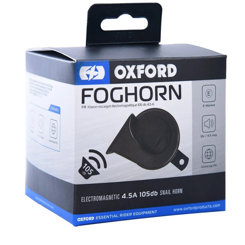 bocina de moto oxford foghorn 12v negro ox805 bocina potente