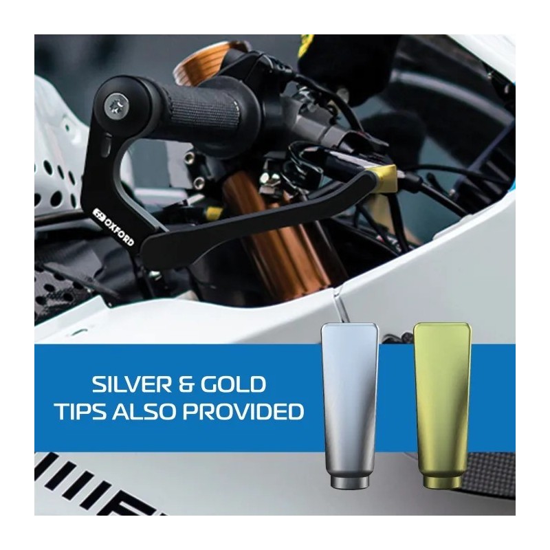 protector de maneta racing en aluminio oxford lever guard pro