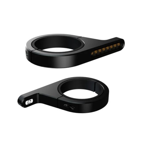 intermitentes moto secuenciales montados en horquilla par oxford darkturner led