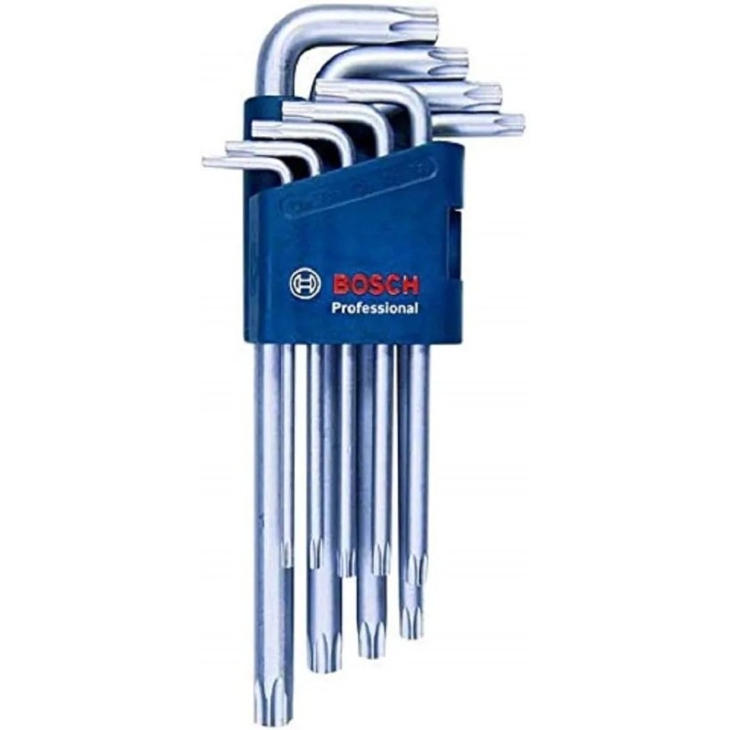 juego de 9 llaves torx acodadas bosch profesional 1600a01th4
