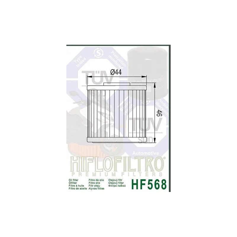 filtro de aceite kymco xciting 400 hiflofiltro hf568
