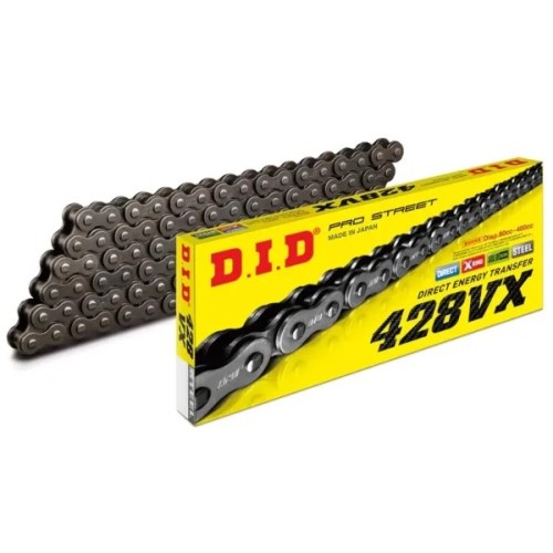 cadena did 428 vx 148 pasos color acero cierre clip 28021485f