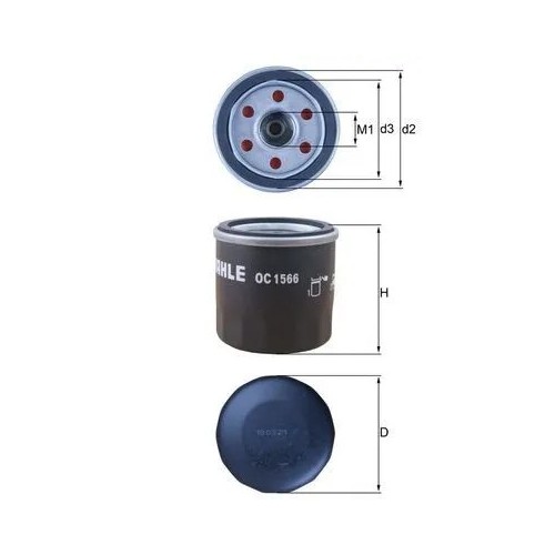 filtro de aceite mahle oc1566