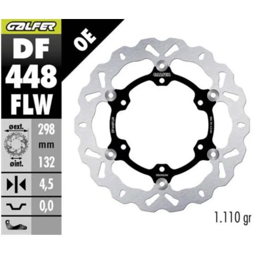 kit freno oversize galfer kg4743fs yamaha t max 500 2008 wave 320 mm delantero trasero