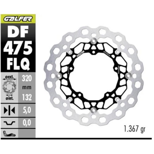 kit freno delantero oversize galfer kg4982qs yamaha t max 530 560 cubiq 320 mm