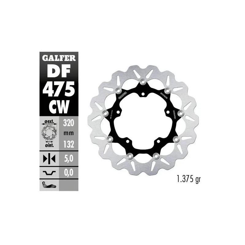 kit freno galfer kg4983fs yamaha t max 530 560 wave 320 mm delantero trasero