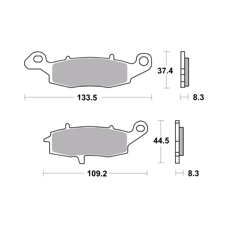 pastillas de freno moto brembo sinterizadas 07ka18sp traseras
