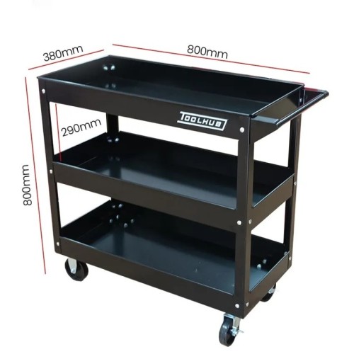 carro 3 bandejas metalico toolhub 11008 para taller moto y coche 800 380 800 mm meta titl