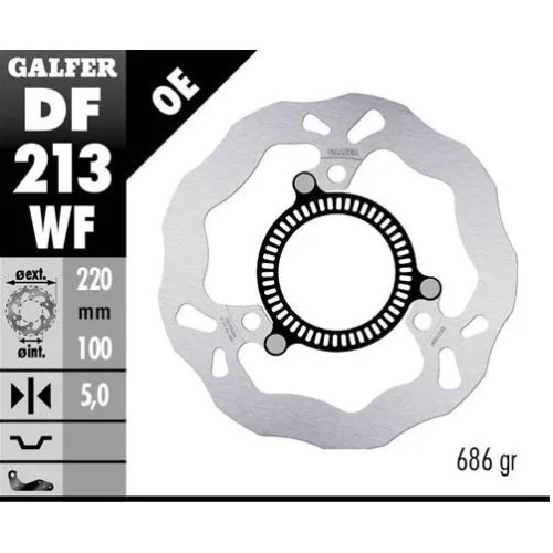 disco freno trasero galfer wave fijo 220x5mm df213wf