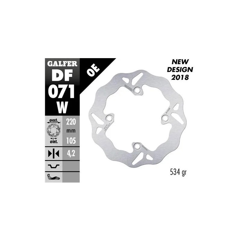 disco freno delantero galfer wave fijo 220x4mm df071w