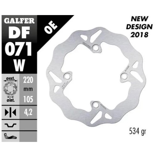 disco freno delantero galfer wave fijo 220x4mm df071w