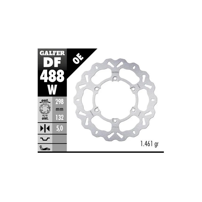 disco de freno delantero galfer wave df488w 298x5 mm yamaha xj600 xvs drag star