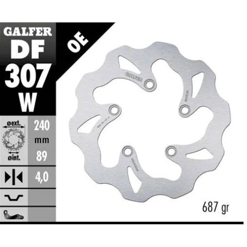 disco freno trasero galfer wave fijo 240x4mm df307w