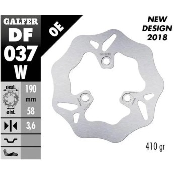 disco freno moto galfer wave fijo 190x3 6mm df037w