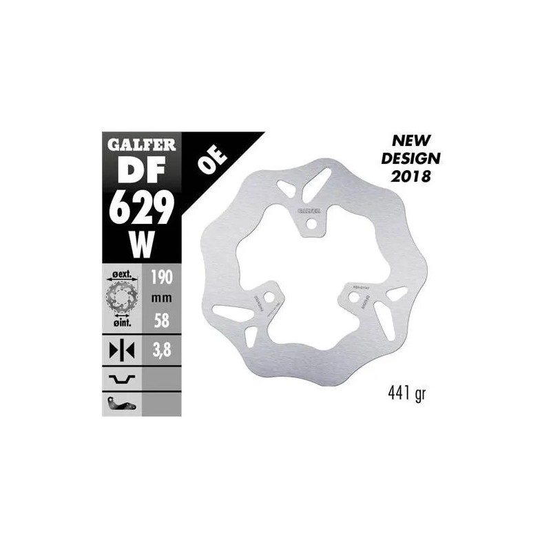 disco freno wave galfer df629w 190x3 8 mm 3 tornillos o80 yamaha aprilia piaggio