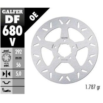 disco freno delantero redondo galfer df680v harley davidson 292x5 mm 5 tornillos