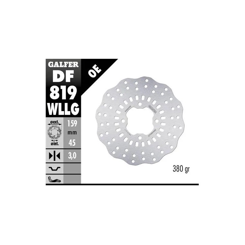 disco freno trasero trial galfer df819wllg 159 5x3 mm full type 4 anclajes o60 beta evo