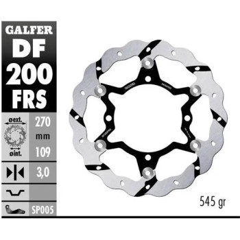 disco freno moto flotante galfer wave 270x3mm df20