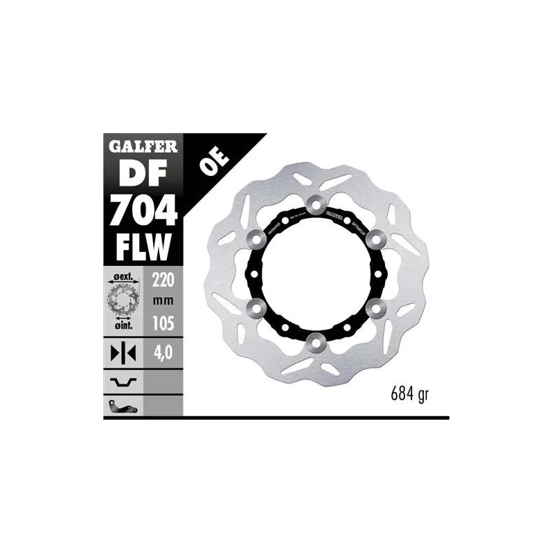 disco freno moto galfer wave flotante 220x4mm df70
