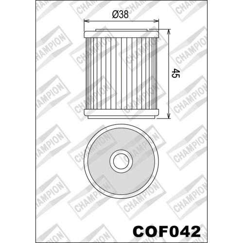 filtro de aceite champion para moto cof042