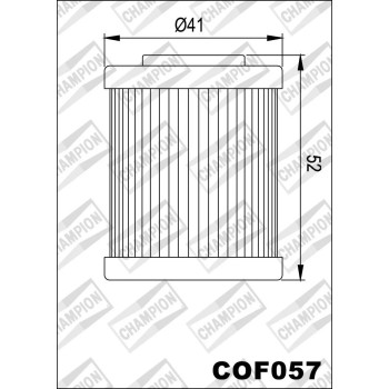 filtro de aceite champion para moto cof057 2