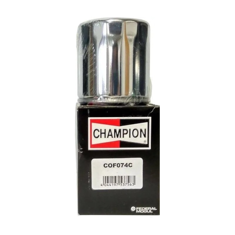 filtro de aceite champion para moto acabado cromado cof074c