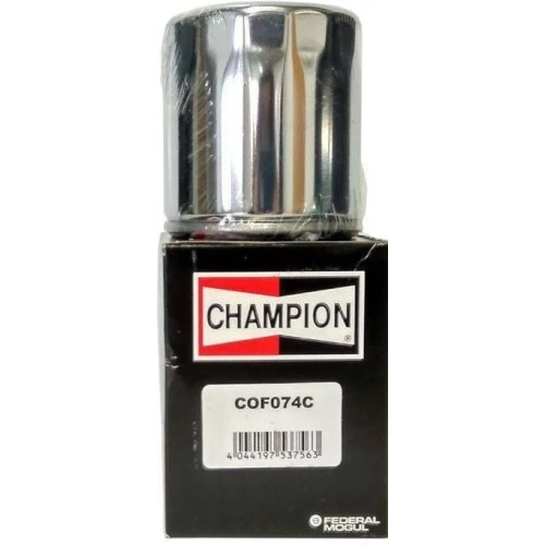 filtro de aceite champion para moto acabado cromado cof074c