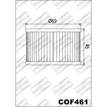 filtro de aceite champion para moto cof461