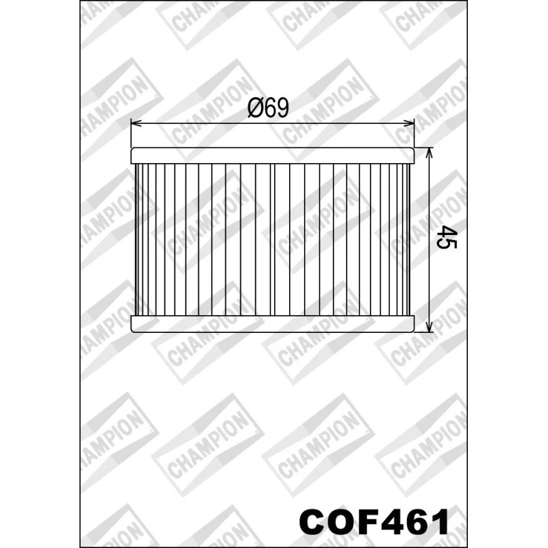 filtro de aceite champion para moto cof461