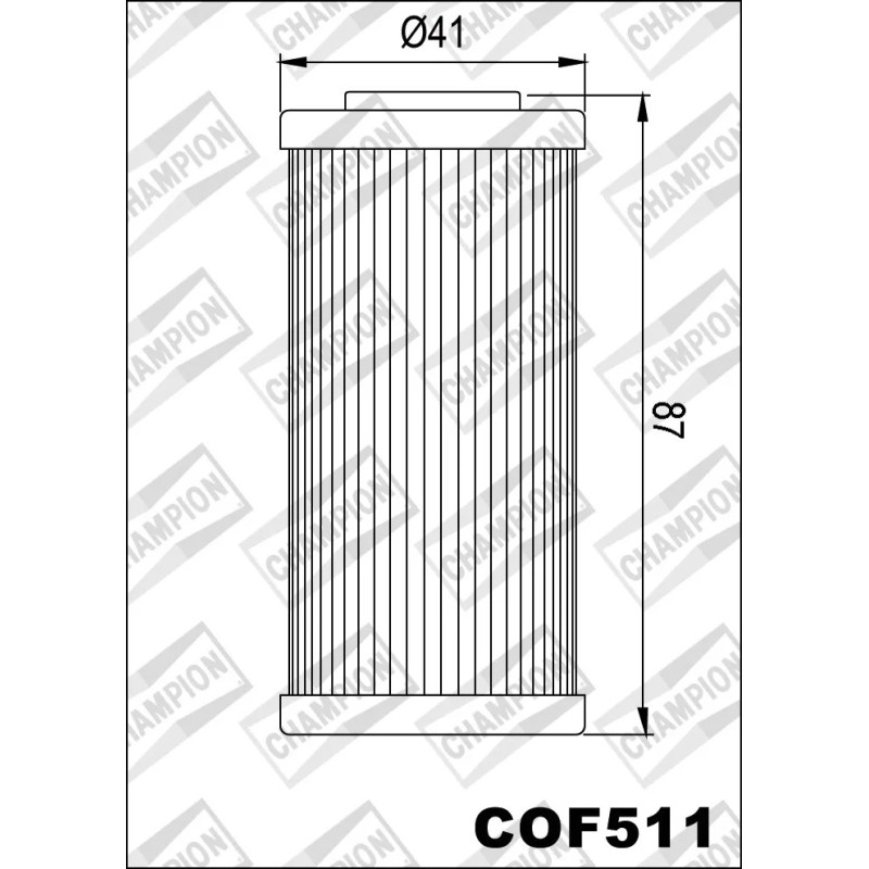 filtro de aceite champion para moto cof511