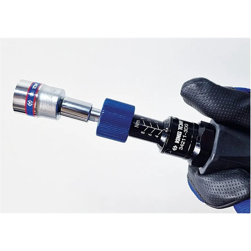 Destornillador dinamométrico 1/4 King Tony 34211_DG 4–9 Nm para moto