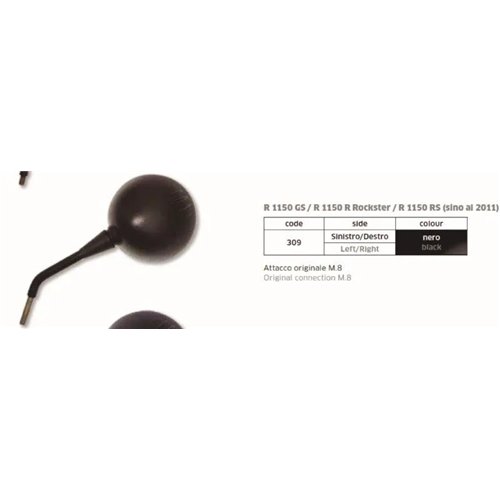 Espejo Izdo Negro Bmw R1100-1200Gs M8 - FAR309
