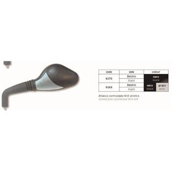 Espejo Yamaha Aeroz-Bws Nitro Dcho - FAR6170