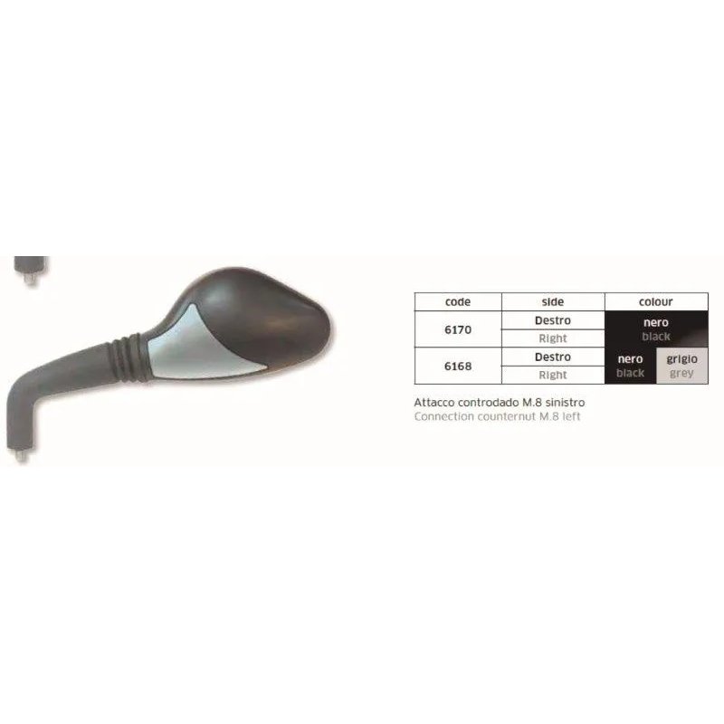 Espejo Yamaha Aeroz-Bws Nitro Dcho - FAR6170